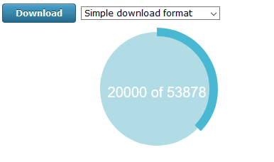 The download progress wheel