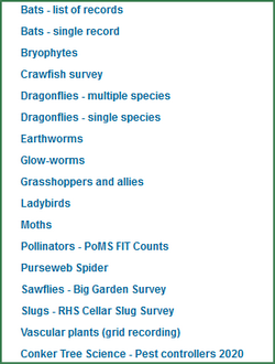 Species group forms list